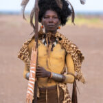 Portrait of a young Dassanech man prepared to attend Dimi (image by Inger Vandyke)