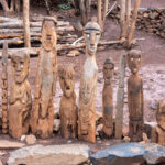Mysterious Waka, or Konso totem poles, are erected at the grave sites of Konso elders (image by Inger Vandyke)