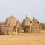 Created by women, the granaries of Nyangatom villages are some of the finest examples of African vernacular architecture we see on our trip (image by Inger Vandyke)