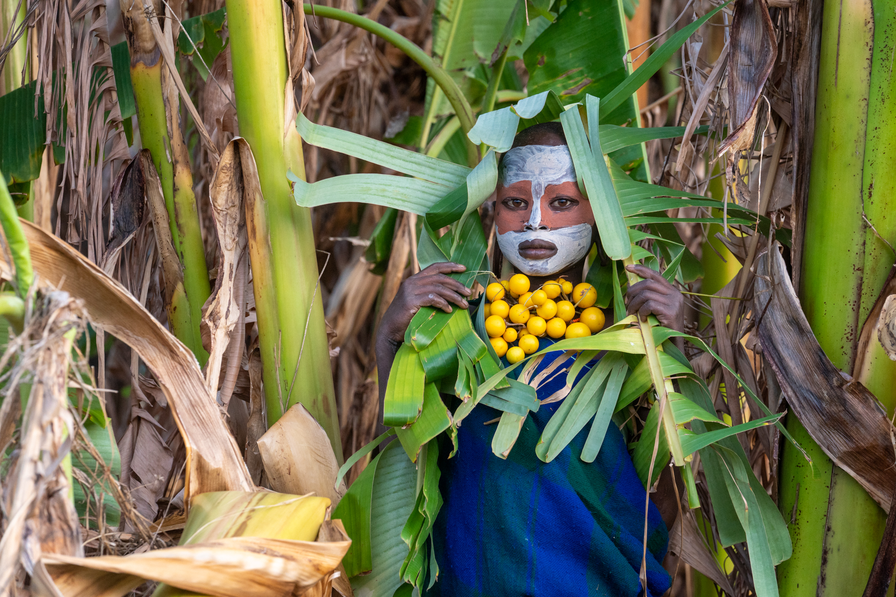 Suri people take inspiration from everything around them when they decorate their bodies (image by Inger Vandyke)