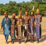 A small group of Wodaabe men dancing at the Gerewol (image by Inger Vandyke)