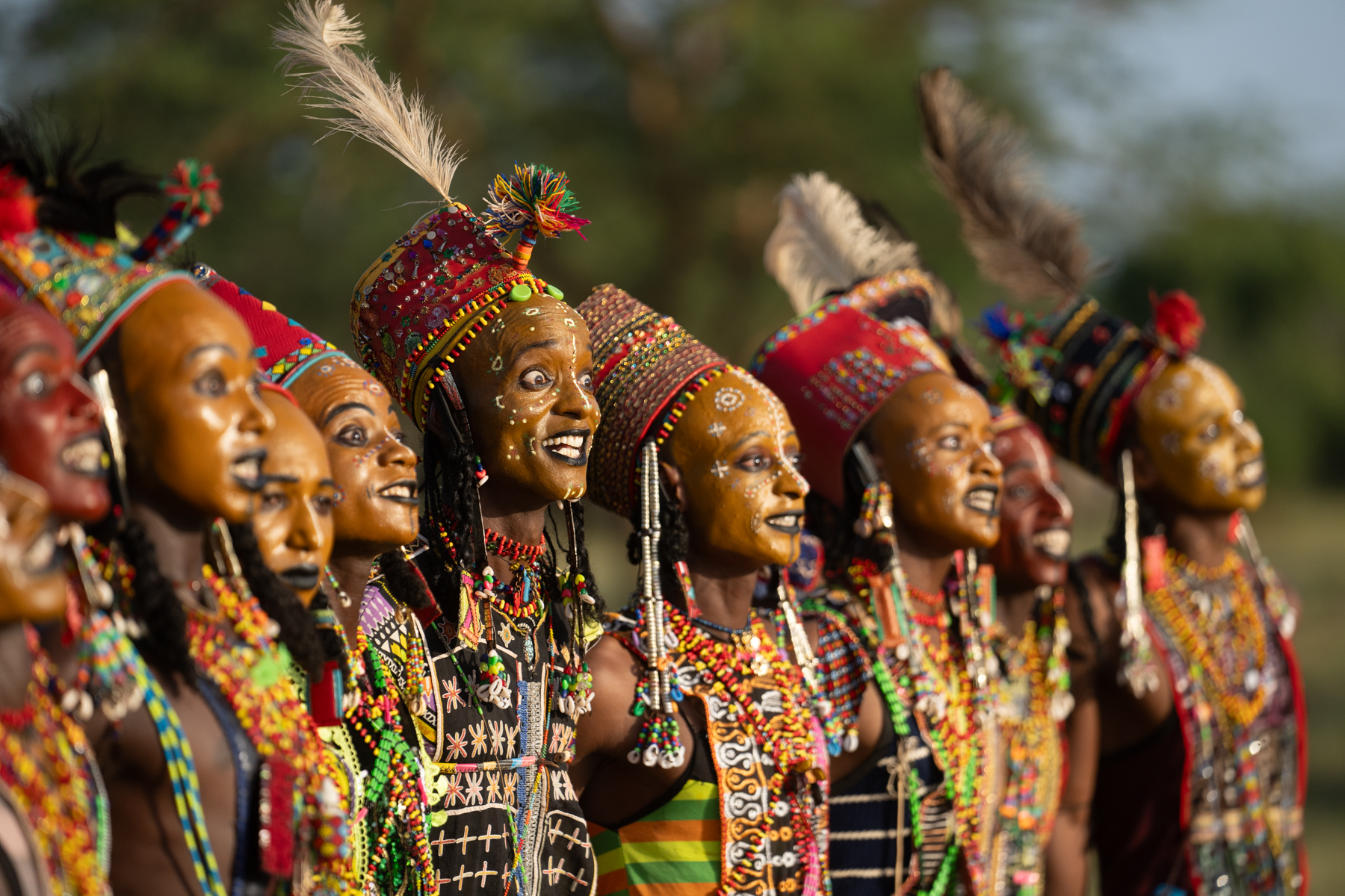 Strong facial expressions are seen as a highly attractive feature of Wodaabe men (image by Inger Vandyke)