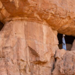 Our Chadian guide inside the rock cave of Mandaguilé (image by Inger Vandyke)