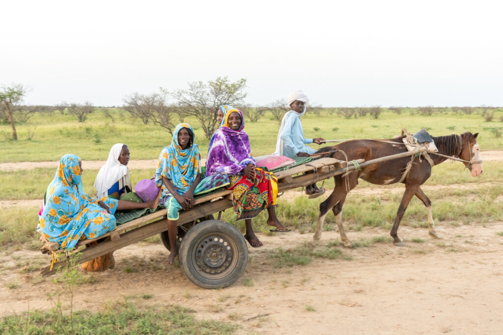 Shuwa Arabe family on the move past our camp in southern Chad (image by Inger Vandyke)