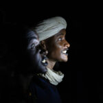 Wodaabe men celebrate the Gerewol well into the night (image by Inger Vandyke)