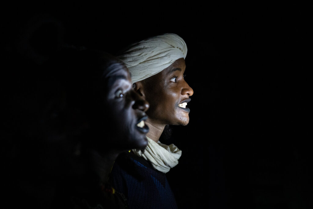 Our first night celebration of the Gerewol in southern Chad (image by Inger Vandyke)