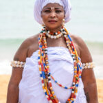 Portrait of a beautiful Voodoo Adept (Priestess) in Benin (image by Inger Vandyke)