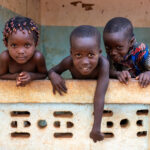 Excited children at Cove, Benin (image by Inger Vandyke)