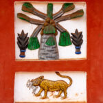 Art detail adorning the walls of Agonglo Palace in Abomey (image by Inger Vandyke)