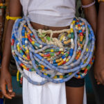 The beautiful beaded decorations adorning the hips of Krobo girls as they pass through Dipo, one of the most significant initiation rituals of Africa (image by Inger Vandyke)