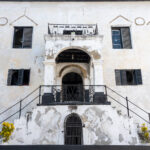 The main stair case in St George's Castle, Elmina. It was one of the key slaving castles in West Africa (image by Inger Vandyke)
