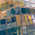 Aerial view of the vast salt pans in Elmina, Ghana (image by Inger Vandyke)