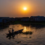 Stunning Ganvie, the Venice of West Africa, at sunset (image by Inger Vandyke)