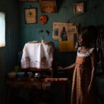 The Mask Maker's wife - a privileged invitation to a quiet moment in Benin (image by Inger Vandyke)