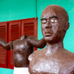 The sculptures outside a Posuban Shrine in Ghana (image by Inger Vandyke)