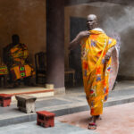 West African Frankincense wafts around after an Ashanti chief uses burning incense to prepare for the arrival of Ashanti royalty (image by Inger Vandyke)