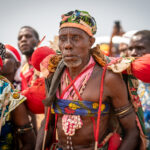 A Voodoo shaman arrives to officiate at the annual Voodoo Festival in Benin (image by Inger Vandyke)