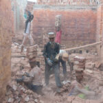 The heat and dust of a brick pit lying adjacent to a large brick kiln (image by Inger Vandyke)
