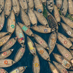 The commute taxi boats with their life rings (image by Inger Vandyke)