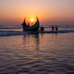 Stunning Moonboats at sunset on Cox's Bazaar (image by Inger Vandyke)