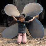 A young boy of the ship breaking yards (image by Inger Vandyke)