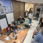 A visit to a marble factory at Agra was a real eye-opener, seeing how the centuries old techniques of inlaying precious stones have not changed a bit! (image by Mike Watson)