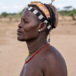 A Dassanech elder with his clay hair bun, fixed to oversee the ceremony of Micha (image by Inger Vandyke)