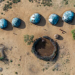 Aerial view of a Dassanech manyatta in remote northern Kenya (image by Inger Vandyke)