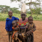 A Pokot grandmother with her children (image by Inger Vandyke)