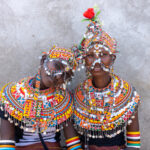 Stunningly decorated Rendile girls at Lake Turkana (image by Inger Vandyke)