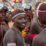 Rendile Morans gather to celebrate the wedding of a friend (image by Inger Vandyke)