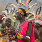 Rendile man singing and clapping for a wedding (image by Inger Vandyke)