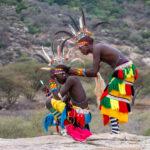 Rendile Morans getting dressed for a wedding (image by Inger Vandyke)
