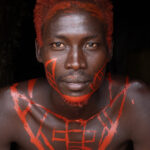 Portrait of a painted Samburu Moran (image by Inger Vandyke)