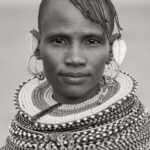 Turkana woman in black and white (image by Inger Vandyke)