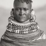 Turkana woman wearing her beautiful leaf earrings, or Arpara, that signify she is married (image by Inger Vandyke)