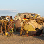 Turkana girls at home (image by Inger Vandyke)
