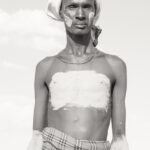A statuesque young Dassanech man in monochrome (image by Inger Vandyke)