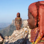 Ovamwila girls at the top of Tundavala Escarpment (image by Inger Vandyke)