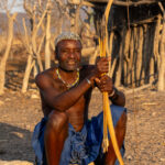 An Ovangambwe headman with his hunting bow and arrows (image by Inger Vandyke)