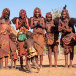 Ovatwa women and children dancing at a ceremony (image by Inger Vandyke)