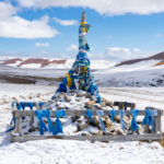 The Ovoo site of Toon Brigade in the snowy landscapes of remote Mongolia (image by Inger Vandyke)