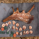 The Tsaatan fashion souvenirs out of local green stone and reindeer antlers (image by Inger Vandyke)