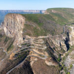 Drone view of the spectacular Serra da Leba pass road in southern Angola (image by Inger Vandyke)