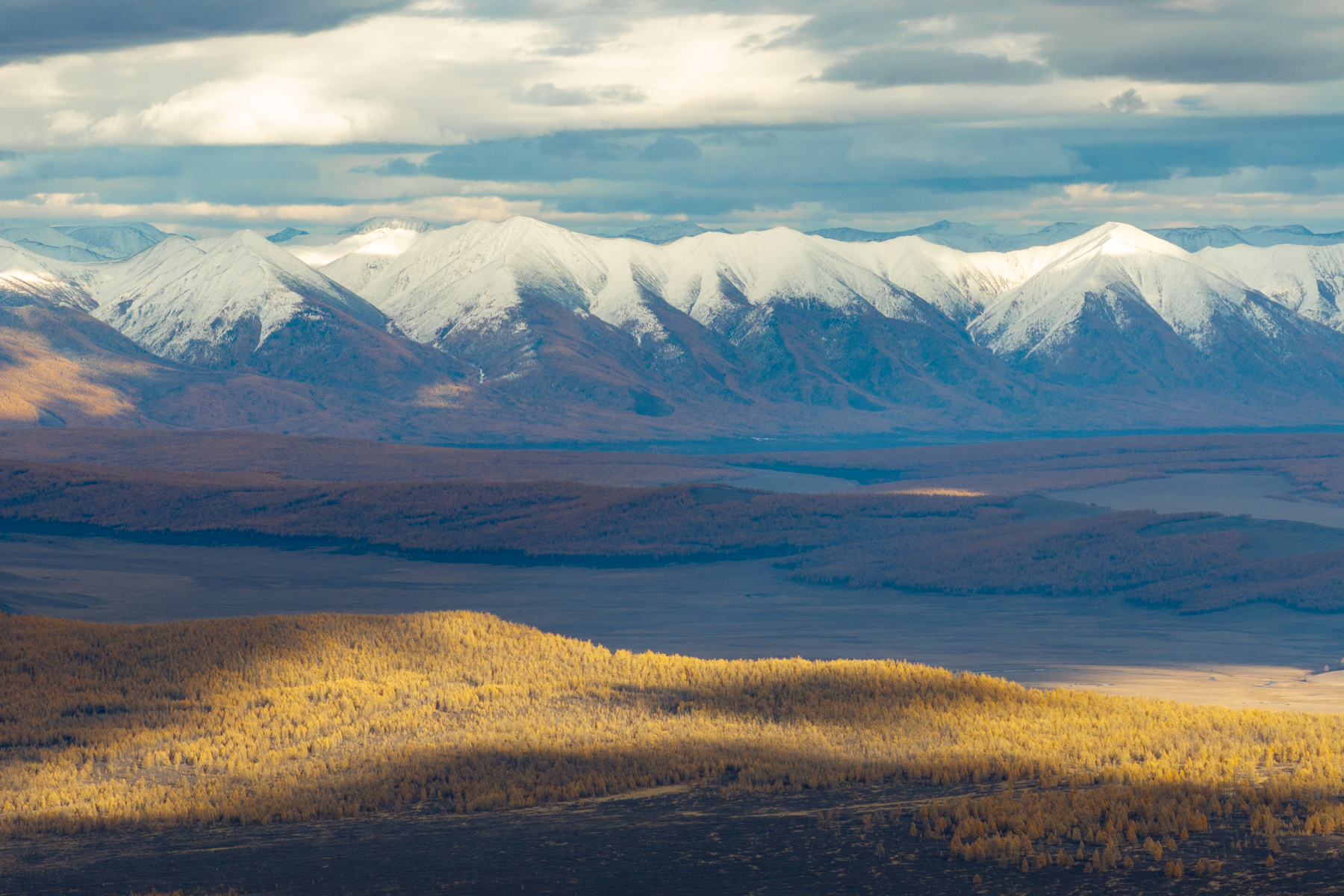 Snow-capped mountains feed many lakes in the Darkhad Depression of northern Mongolia (image by Inger Vandyke)