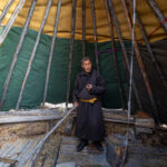 Building a large Tepee tent goes surprisingly fast (image by Inger Vandyke)