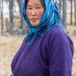 Portrait of Tsegtseg, the only female shaman in the eastern Taiga of Mongolia (image by Inger Vandyke)