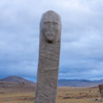 The only megalith at Uushig with a human face (image by Inger Vandyke)