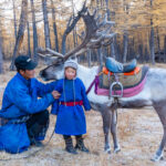 The Tsaatan nomads of Mongolia raise their children with their reindeers from birth (image by Inger Vandyke)