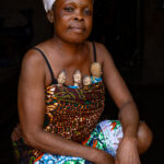 Portrait of a twins priestess in remote Benin (image by Ingrid Koedood)